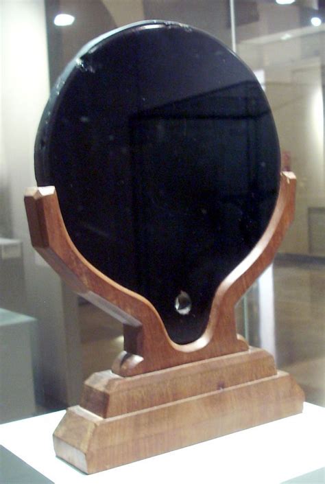 Obsidian mirror for wiccan rituals